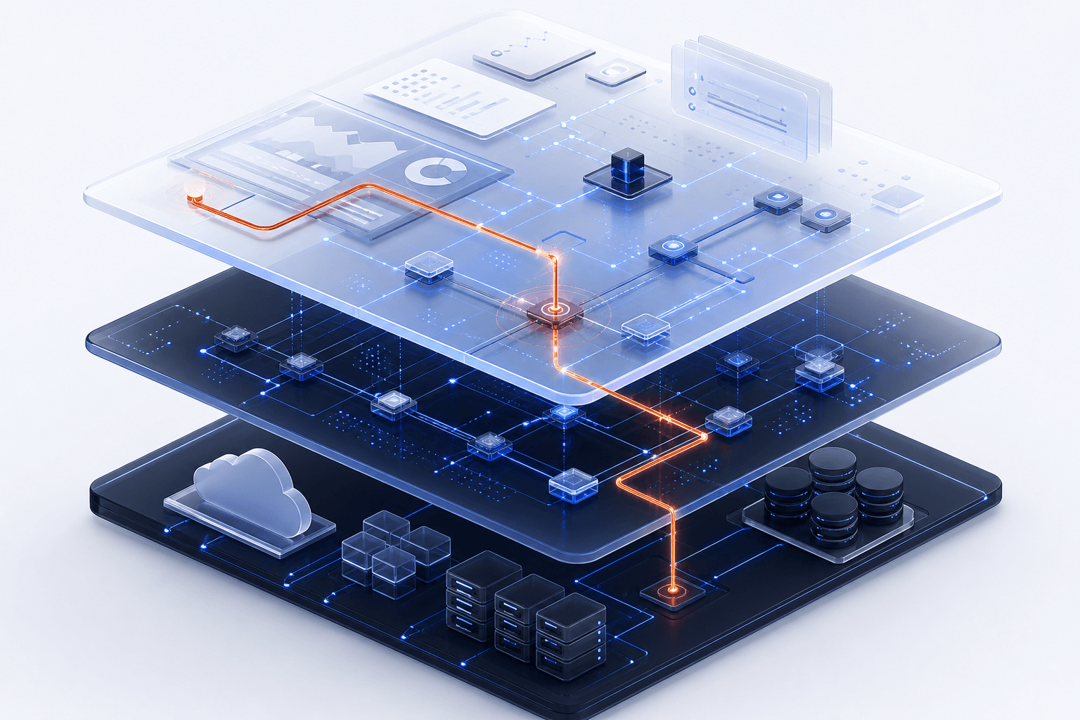 Layered application, API and cloud attack surface with a traced exploit path