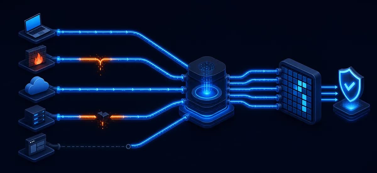 Log Coverage & Sensor Hardening defensive security illustration
